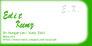 edit kunz business card